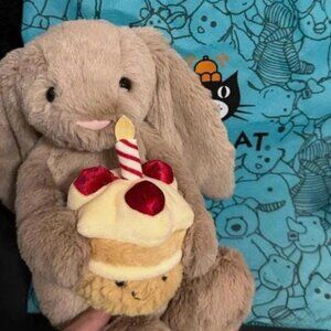 Jellycat Cute Bashful Beige Bunny Birthday Bunny Soft Stuffed Toys Doll Gift
